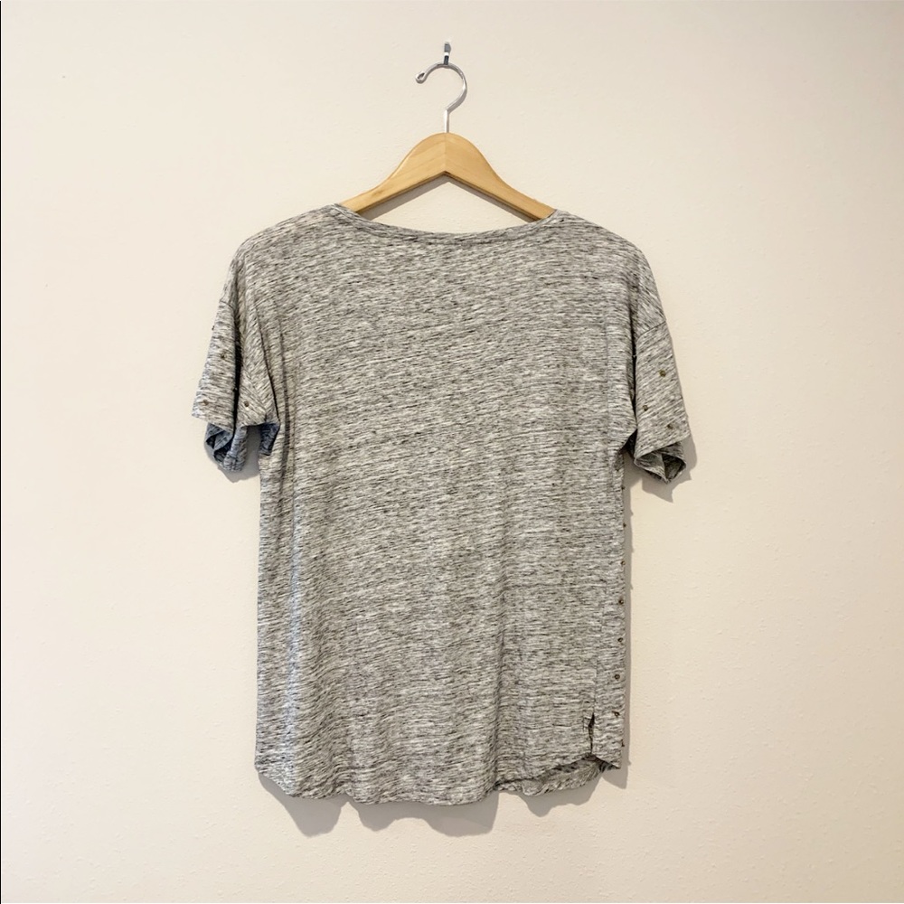 J. Crew Sequin Grey Top Tee Shirt - Picture 4 of 8